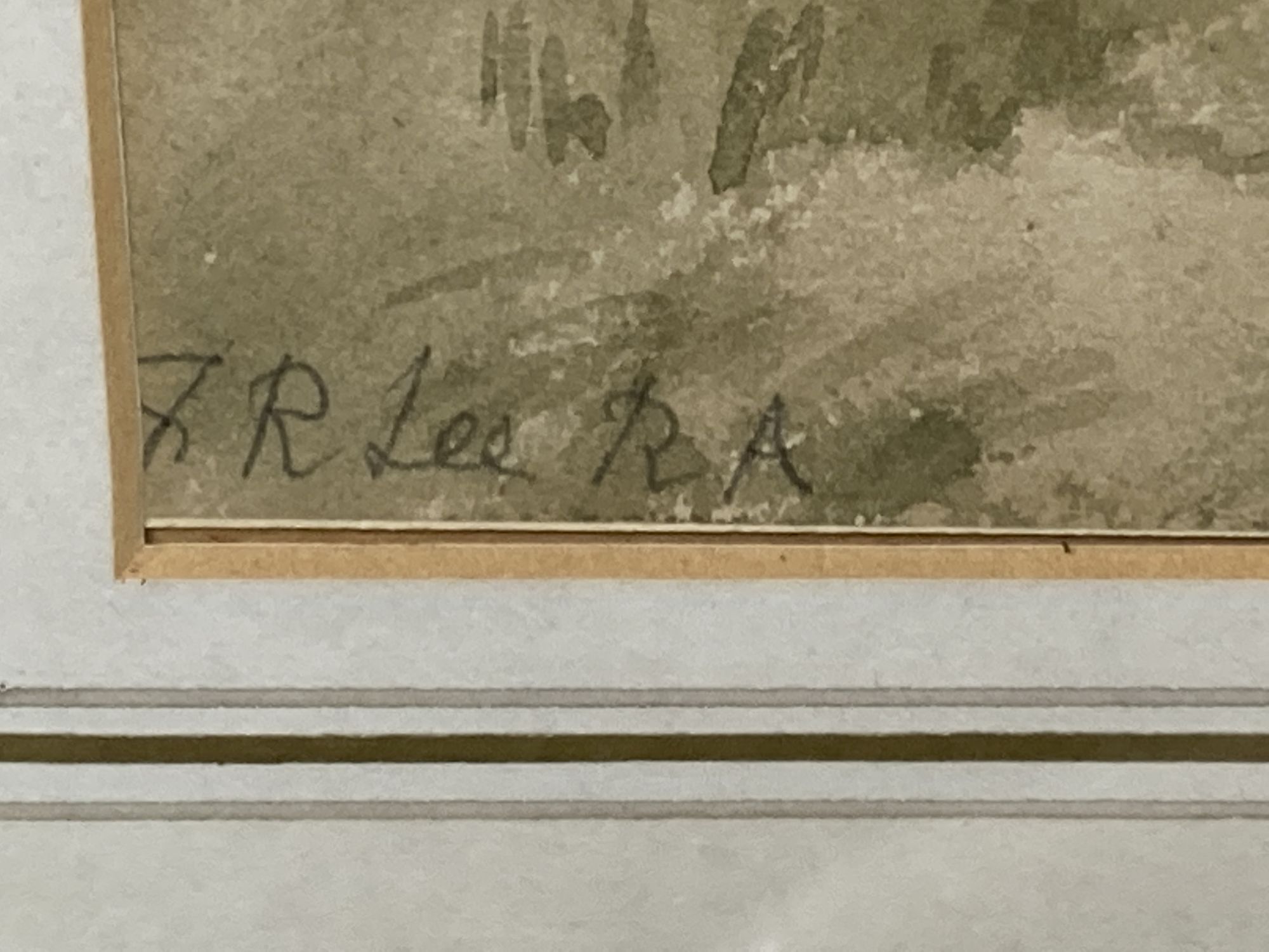 Frederick Richard Lee R.A. (1798-1879), watercolour, Holne Bridge, Devon, signed in pencil, 26 x 37cm